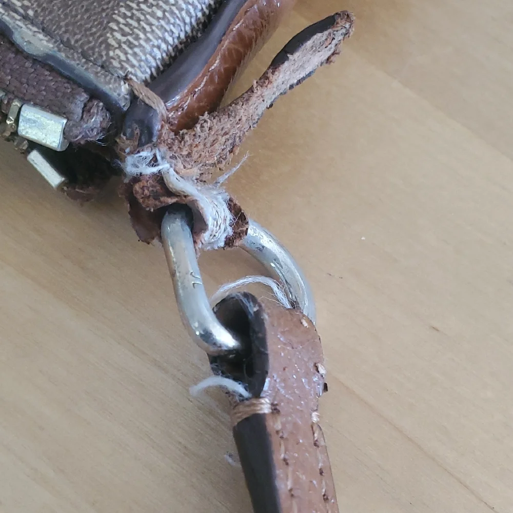 Coach Brown Monogram Canvas Crossbody/Shoulder Bag Project DIY Repair - Picture 7 of 15